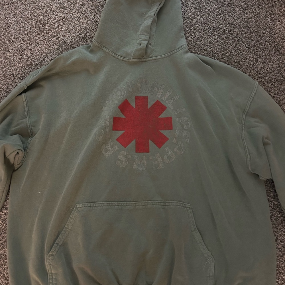 Urban Outfitters Green Hoodie with Red Graphic